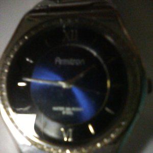 MENS SILVER  ARMITRON S STEEL BRACELET  WATCH